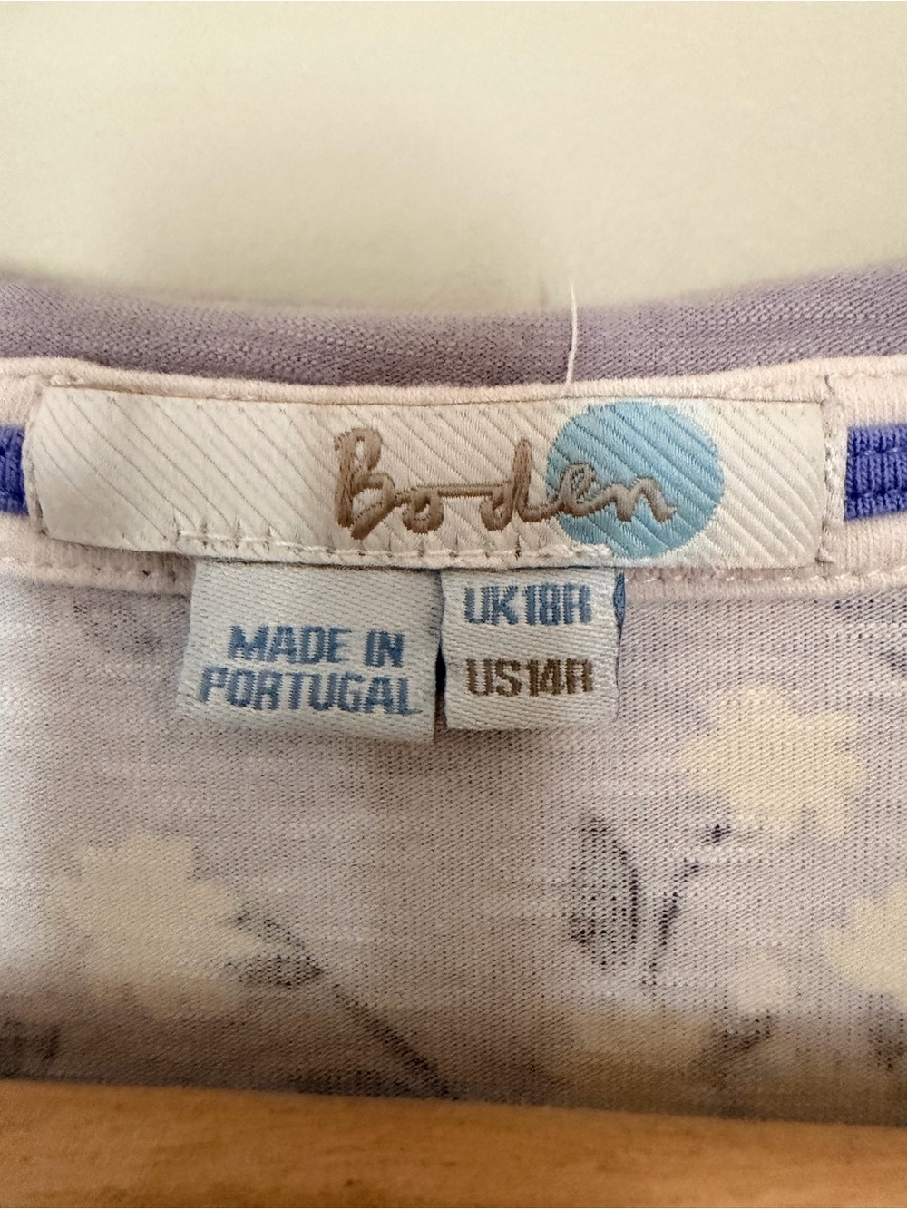 Boden Lavender Floral Faux-Wrap Midi Dress - Purple, Yellow, Blue, White - Picture 4 of 5